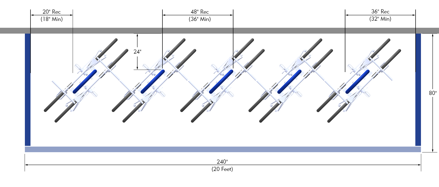 Bike Parking Dimensions Bike Corral Angled Bike Racks Layout-1