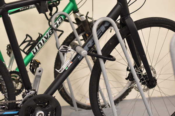 Bike-Locked-to-Shark-Bike-Rack-with-U-Lock
