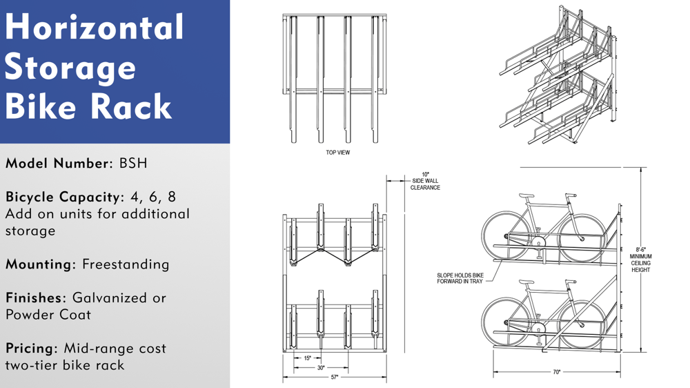 Two Tier Bike Rack Overview